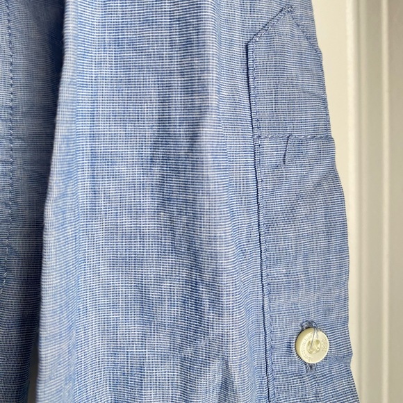 Abercrombie and Fitch Blue Button Up Kids Size Large - Picture 5 of 12